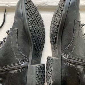 Black combat boots